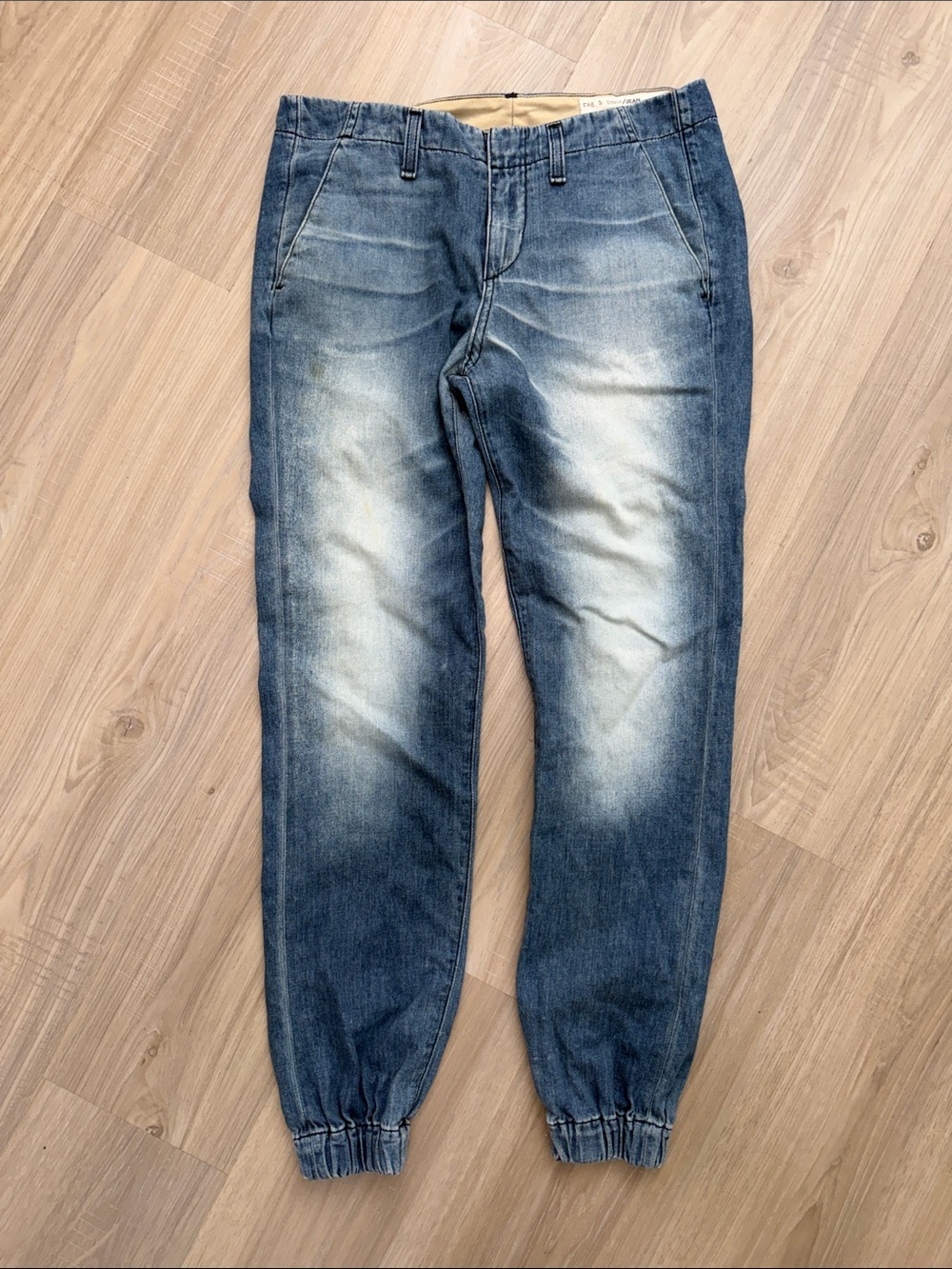 Rag & Bone Blue Denim Cotton Joggers.  Sz 25